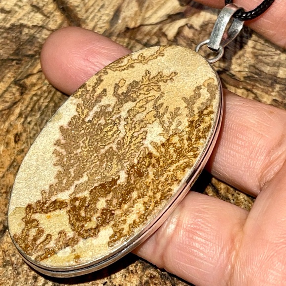 Large Dendritic Agate Pendant 2 7/8” - Picture 3 of 14